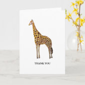 Giraffe Zoo Animal Vielen Dank Karten (Gelbe Blume)
