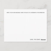 Giraffe Zoo Animals Kinderdusche Vielen Dank Postkarte (Rückseite)