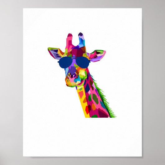 Giraffe Zoo Keeper Safari Tiergiraffe Poster (Vorne)
