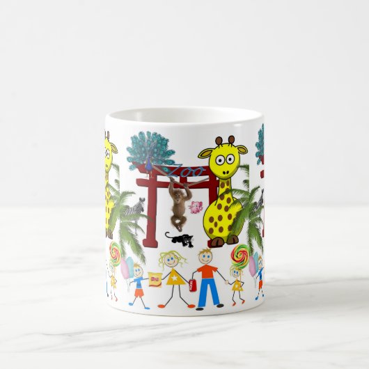 Giraffe Zoo Monkey-Tasse Kaffeetasse (Mittel)