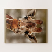 Giraffe Zoo Tierportrait Wildes Puzzle (Horizontal)