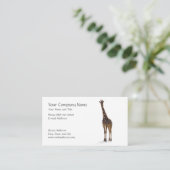Giraffe Zoologin Business Card Visitenkarte (Stehend Vorderseite)