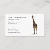 Giraffe Zoologin Business Card Visitenkarte (Vorderseite)