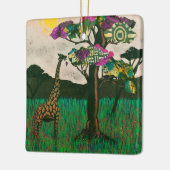 Giraffe zu den Flugzeug Afrikas Keramikornament (Links)