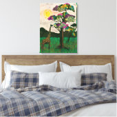 Giraffe zu den Flugzeug Afrikas Leinwanddruck (Insitu (Schlafzimmer))