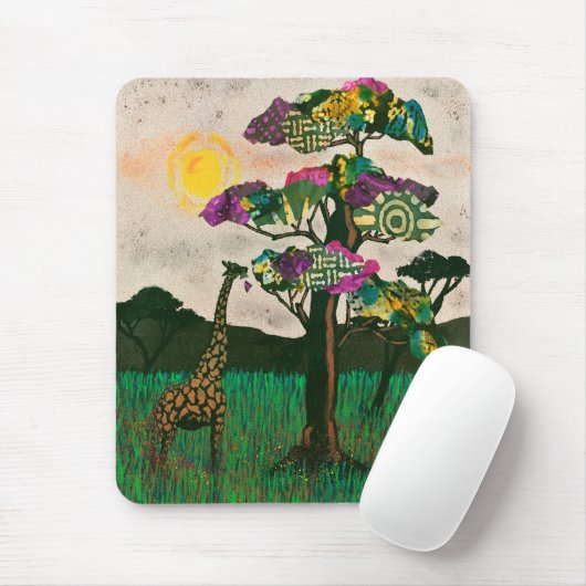 Giraffe zu den Flugzeug Afrikas Mousepad (Mit Mouse)