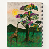 Giraffe zu den Flugzeug Afrikas Notizblock (Rückseite)