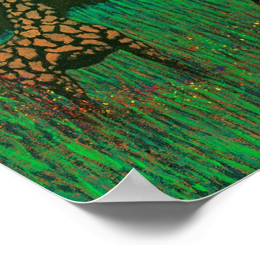 Giraffe zu den Flugzeug Afrikas Poster (Ecke)