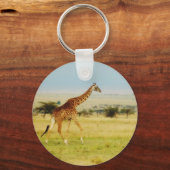 Giraffe zu Fuß Masai Mara Plains, Kenya Schlüssela Schlüsselanhänger (Vorderseite)