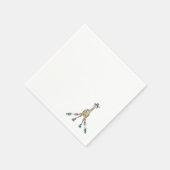 Giraffe zu Skaten für Babydusche Serviette (Ecke)