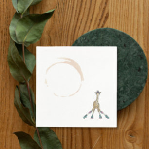 Giraffe zu Skaten für Babydusche Serviette