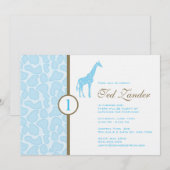 Giraffe zum Geburtstag - Einladung, Junge Einladung (Vorne/Hinten)