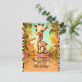 Giraffe zum Geburtstag für Kinder Postkarte (Stehend Vorderseite)