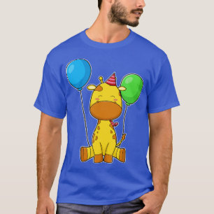 Giraffe zum Geburtstag mit Balloons T-Shirt