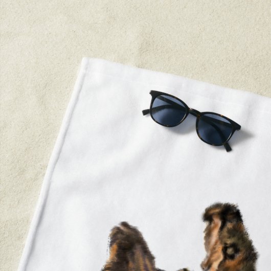 Giraffe Zunge raus und spielerischer Wink - Benutz Strandtuch (Beispiel)