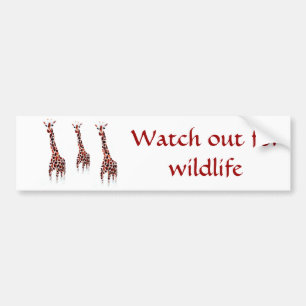 Giraffe zur Erhaltung der wild lebenden Tierarten Autoaufkleber