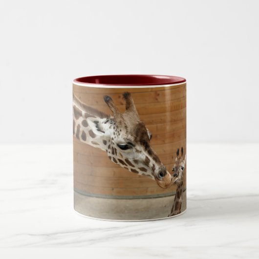 Giraffe Zweifarbige Tasse (Mittel)