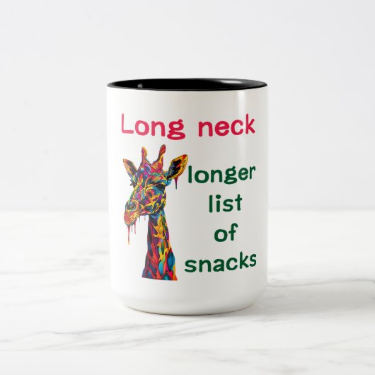 Giraffe Zweifarbige Tasse (Mittel)