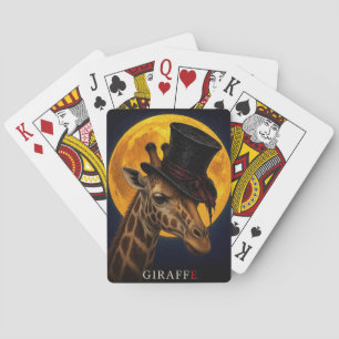 Giraffe-Zylinderhut-Gotischer Surrealismus Spielkarten