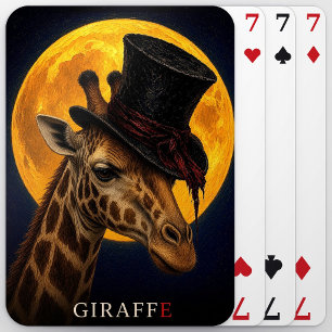 Giraffe-Zylinderhut-Gotischer Surrealismus Spielkarten