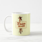 Giraffen-"3. Sortierer-Felsen-" Entwurf Kaffeetasse (Links)