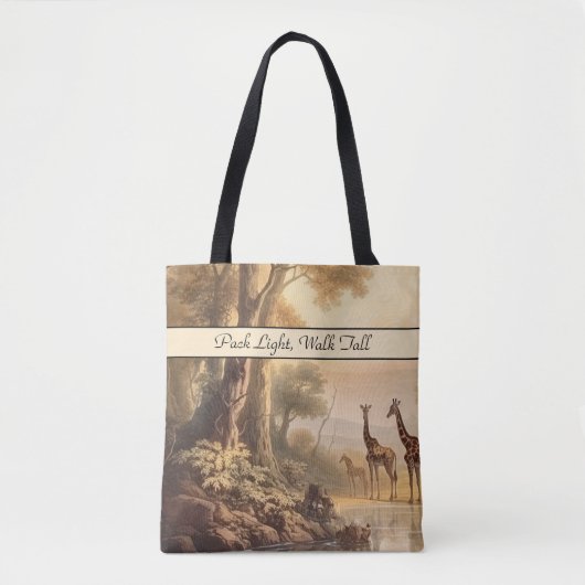 Giraffen am Fluss Tasche (Vorderseite)