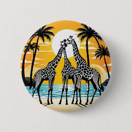Giraffen am Strand Button