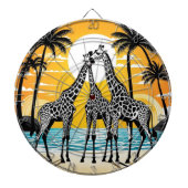 Giraffen am Strand Dartscheibe (vorne)