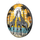 Giraffen am Strand Dartscheibe (Vorderseite rechts)