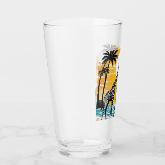 Giraffen am Strand Glas (Rechts)