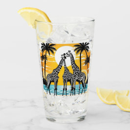 Giraffen am Strand Glas