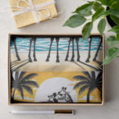 Giraffen am Strand Seidenpapier (Geschenk)