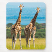 Giraffen auf der Savanna, Uganda Mousepad (Vorne)