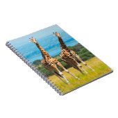 Giraffen auf der Savanna, Uganda Notizblock (Rechte Seite)