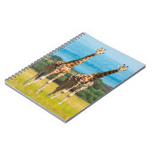 Giraffen auf der Savanna, Uganda Notizblock (Linke Seite)