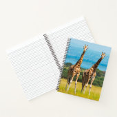 Giraffen auf der Savanna, Uganda Notizblock (Innenseite)