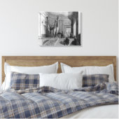 Giraffen auf der Treppe in Großbritannien Leinwanddruck (Insitu (Schlafzimmer))