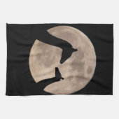 Giraffen auf Vollmond Geschirrtuch (Horizontal)