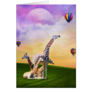 Giraffen-aufpassende Ballone