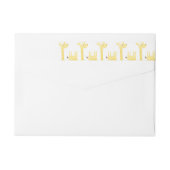 Giraffen-Baby-Duschen-Rücksendeadresse-Aufkleber (Rückseite)