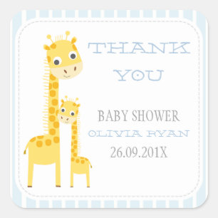 Giraffen Baby Shower Fevor Sticker
