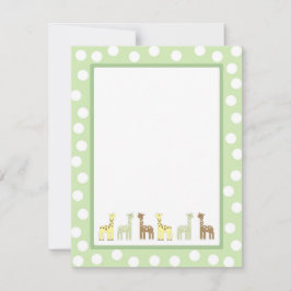 Giraffen-Babyparty danken Ihnen Anmerkungen Dankeskarte