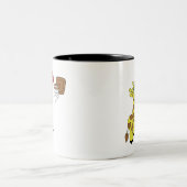 Giraffen-Basketball Zweifarbige Tasse (Mittel)