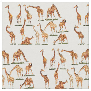 "GIRAFFEN-" BAUMWOLLGEWEBE STOFF