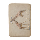 GIRAFFEN BEIM ÜBERSCHREITEN BADEMATTE (Vorderseite Vertikal)