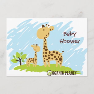 Giraffen-Bio Planeten-Baby-Dusche Invitaitions Einladung