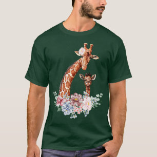 Giraffen Blume Giraffe Lover Zoo Tierwelt T-Shirt