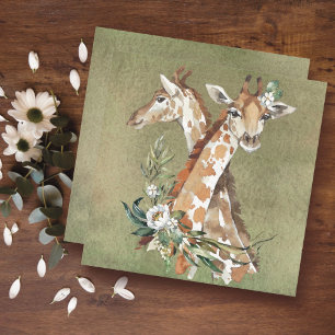 Giraffen-Blumenkarte