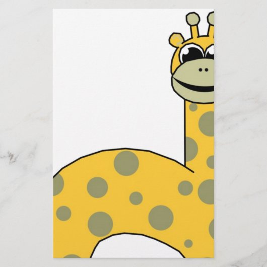 Giraffen Briefpapier (Vorderseite)