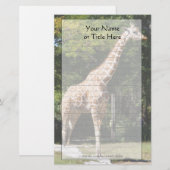 Giraffen-Briefpapier Briefpapier (Vorne/Hinten)